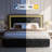 Gerasim Queen Black Tufted Low Profile Standard Bed with LED Lights-1585578421-1585578423