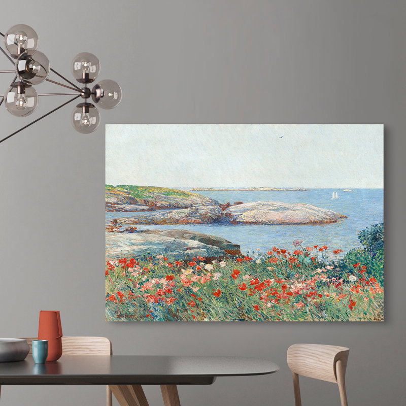 Poppies, Isles of Shoals by Childe Hassam - 1 Piece Wrapped Canvas Wall Art, 60cm H x 80cm W x 4cm D