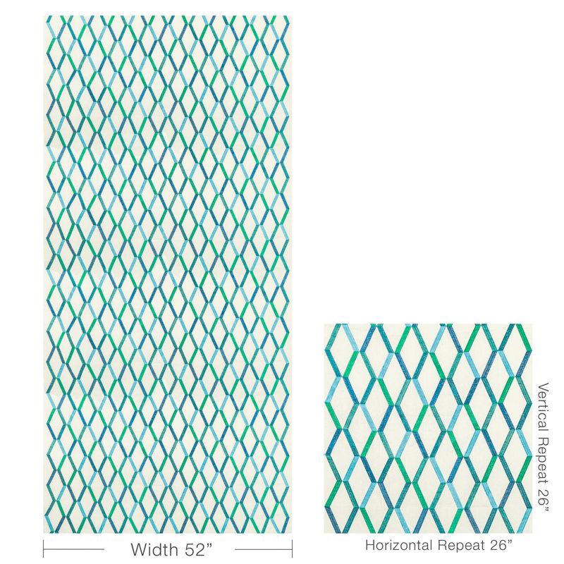 Gem to the Max Fabric, Green/Blue 