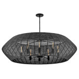 Luca Eight-Light Woven Drum Chandelier by Lisa McDennon