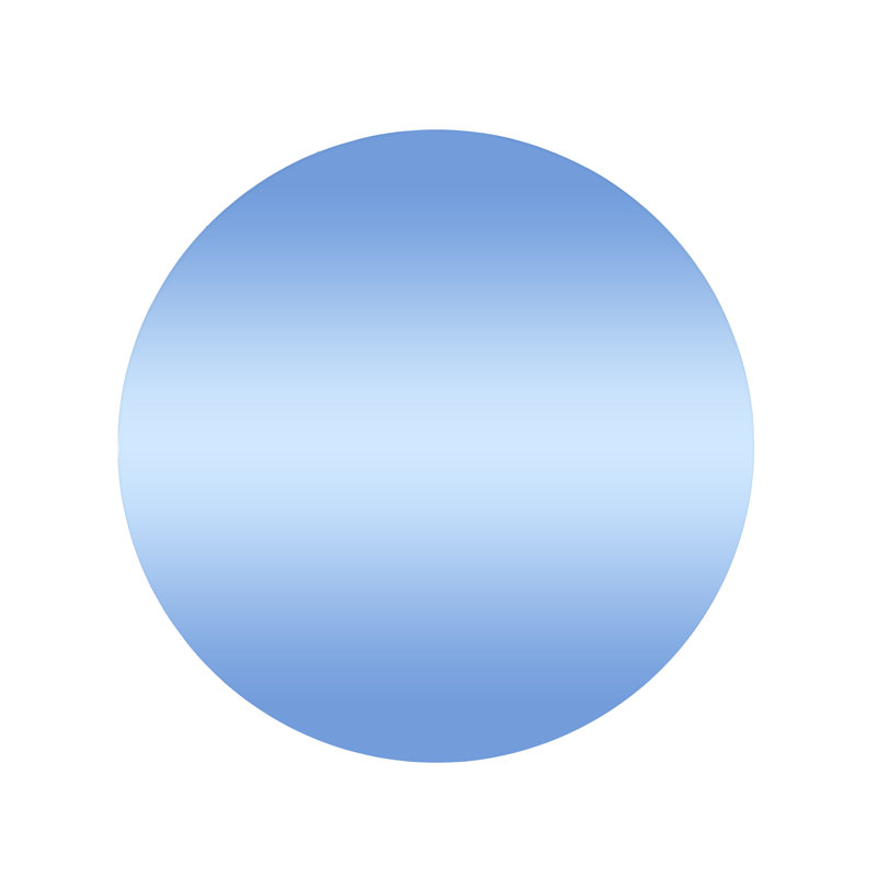 Wood Round Tinted Wall Mirror, Blue