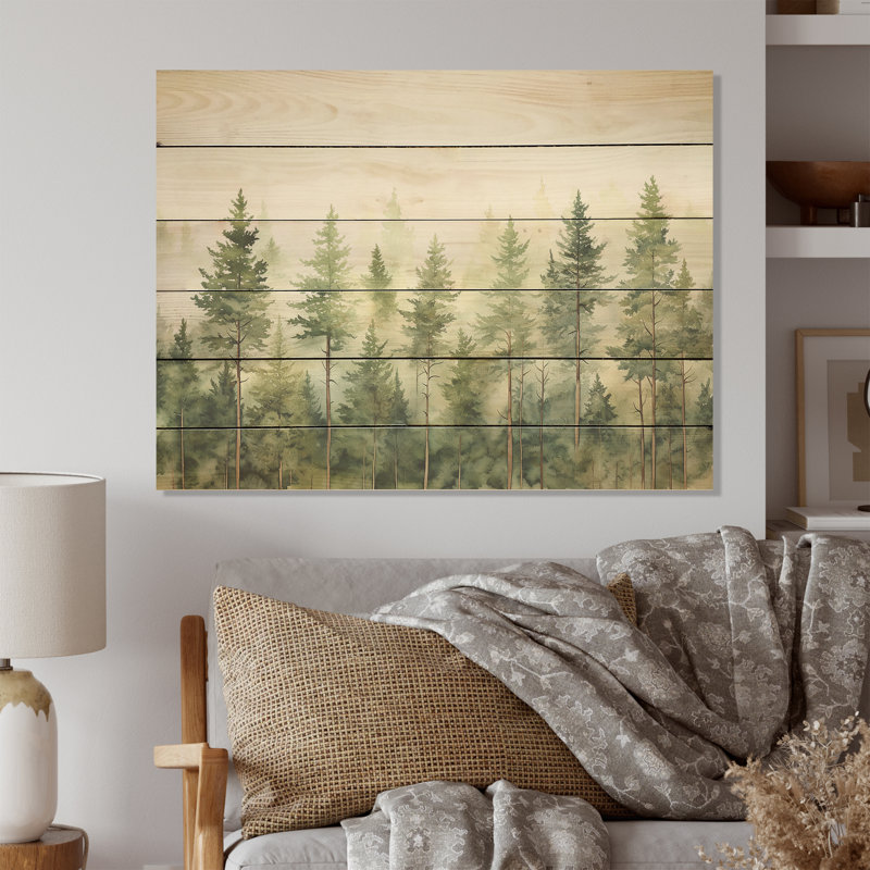 Pin Minimalisme Dream - Art mural panneau de bois sur bois de pin naturel, H 24 po x l 32 po