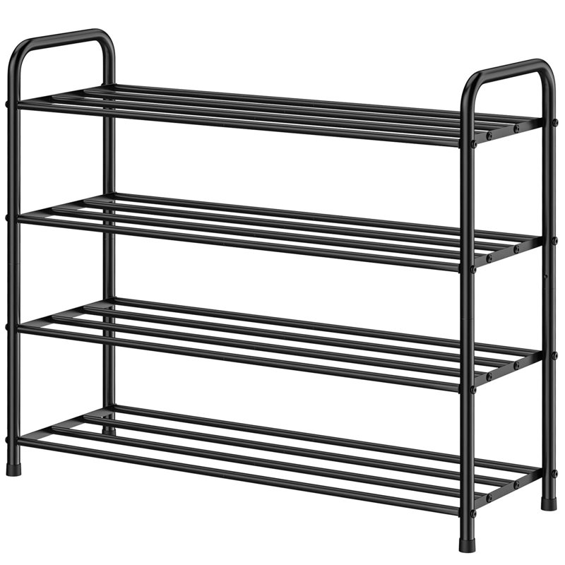 12 Pair Shoe Rack, Black