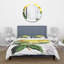 Fleurs tropicales jaunes avec feuilles vertes II - ensemble de housse de couette traditionnel - microfibre de polyester-66389775