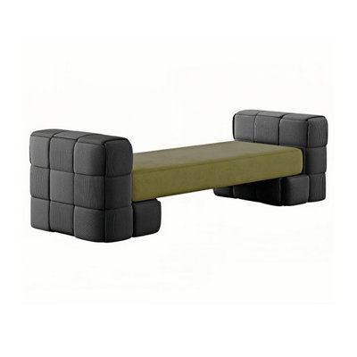 Light Luxury Bed End Stool Casual Sofa Stool Faux Leather Upholstered Bench
