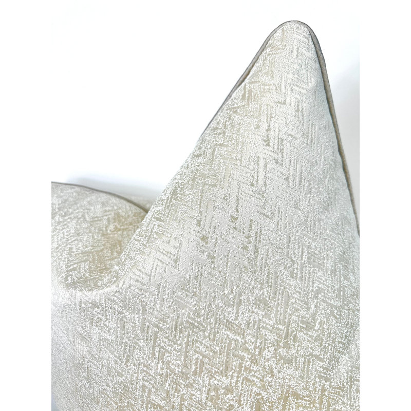 Abstract Cream Square Throw Pillow Cover