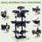 CT81F Big Cat Tower For Indoor Cats, XXL Cat Tree With Scratching Post, Hammock, Perches, Condos, And Hanging Baskets For Multiple Adult Cats-1704658835