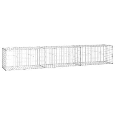 Silver Metal Gabion Wall