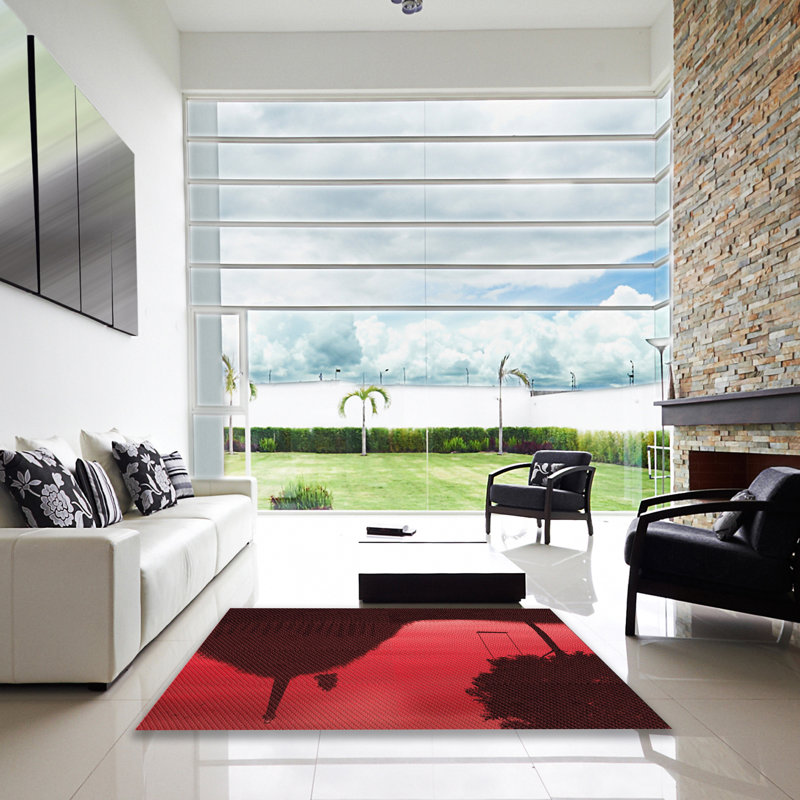 Tapis rouge en laine, Carré 3 pi