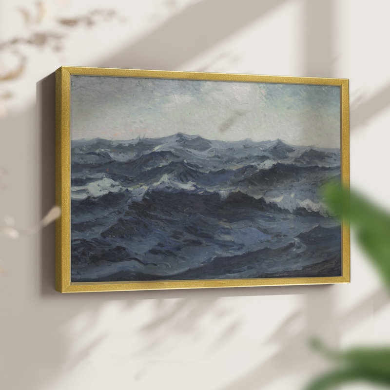 Paysages rétro - DCCLXII - Reproduction encadrée - Restickable, H 16 po x l 20 po, Or
