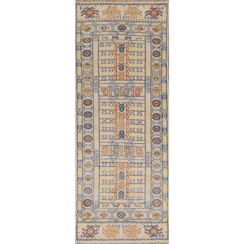 Tapis de couloir oriental géométrique 3x8
