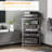Homcom Tv Stand, Av Media Stand, Corner Audio Tower With Storage Shelves And Steel Frame, Living Room Storage, Brown