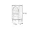 Armoire d'appoint arquée en bois et verre