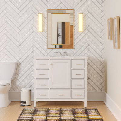 Claudett 42'' Single Bathroom Vanity with Top
