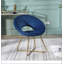 Chaise d'appoint rembourrée en velours soyeux Slatina-600919976