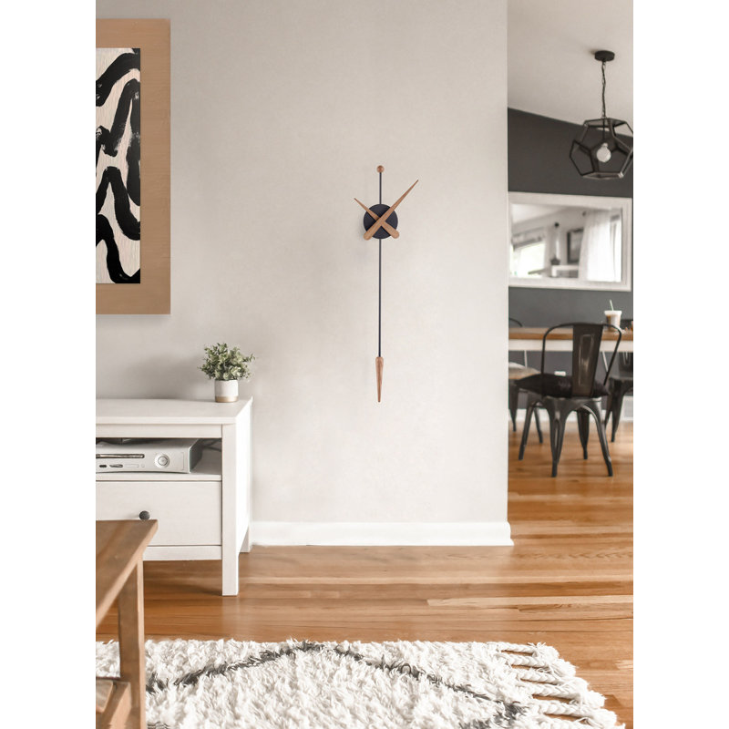 Analog Wall Clock, Black Oak