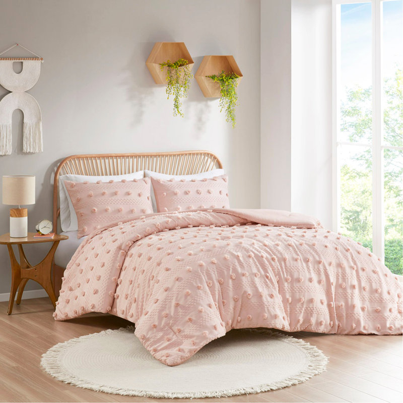 Ensemble d'édredon simple / simple TG, Rose
