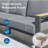 52" All-Weather Aluminum Patio Loveseat Sofa With Thick Gray Cushions-304631942