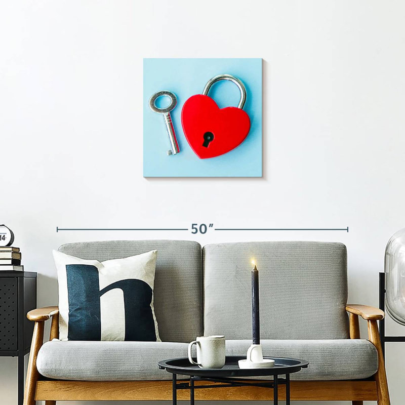 Hardie Heart Padlock And Key, 20" H x 20" W
