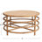 Rattan and Banana Leaf Round Coffee Table