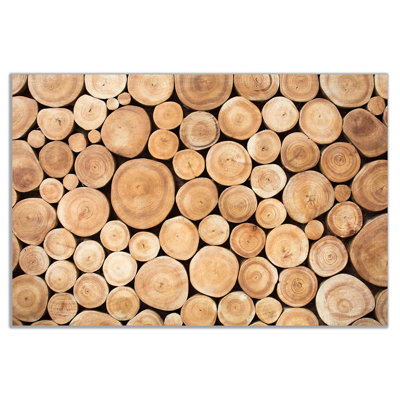 Wood Logs - Wrapped Canvas Print