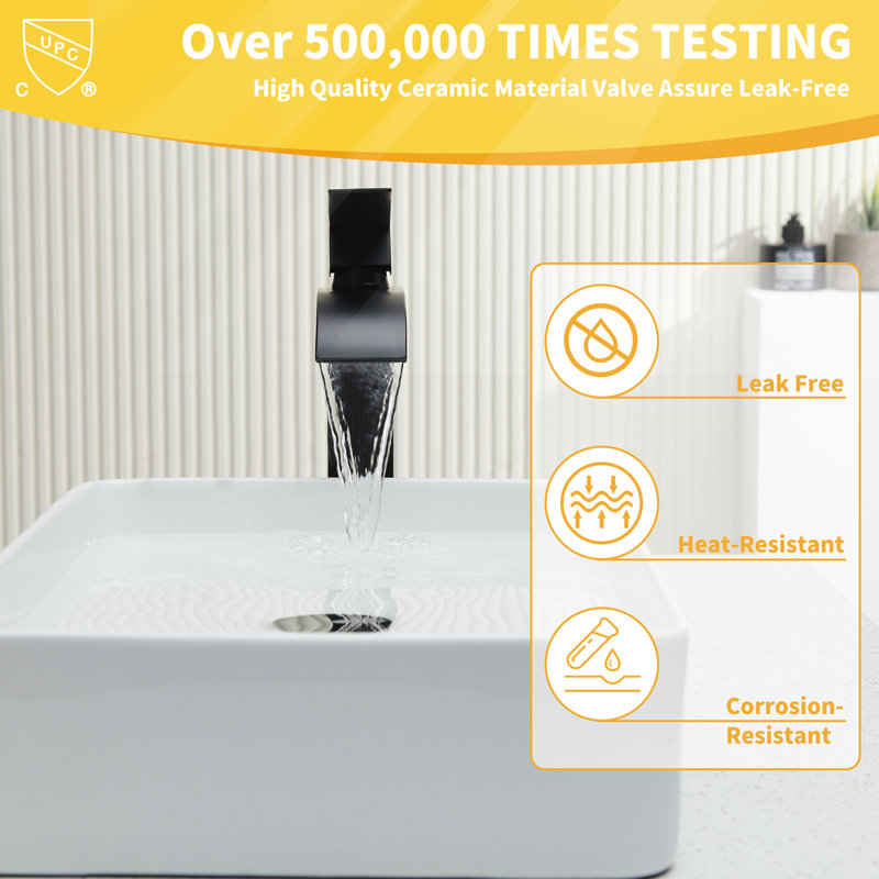 Robinet pour salle de bain à poignée simple
