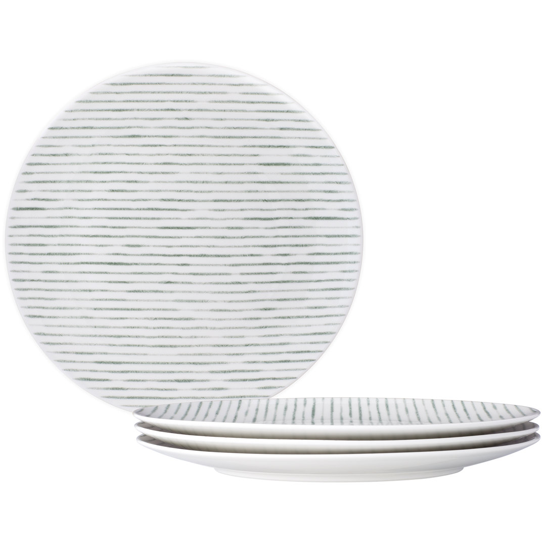 Noritake Hammock Coupe Dinner Plates - Stripes, 11" (Set of 4) Noritake 