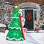 Bonhomme de neige gonflable illuminé avec arbre de Noël