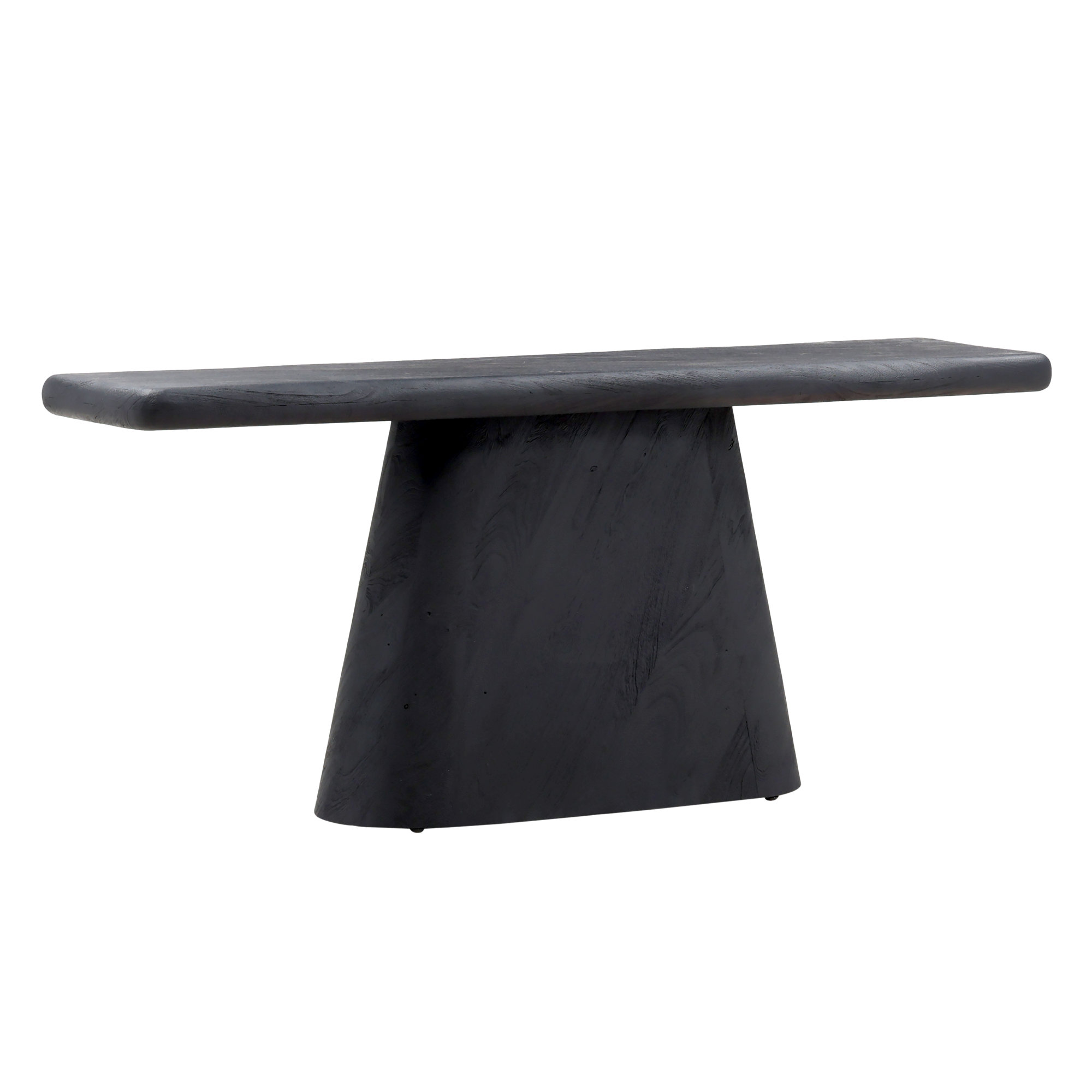 Brie 70'' Solid Wood Console Table, Black