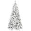 Arbre de Noël floqué avec lumières à DEL blanc chaud - pointes, branches en PVC enneigées et aiguilles pointues, conception à charnières pour une installation facile, support en métal robuste - arbre de vacances complet et réaliste-2084300604