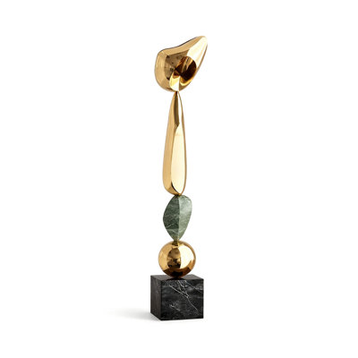 Modern Glass Steel Finial Decorative Object