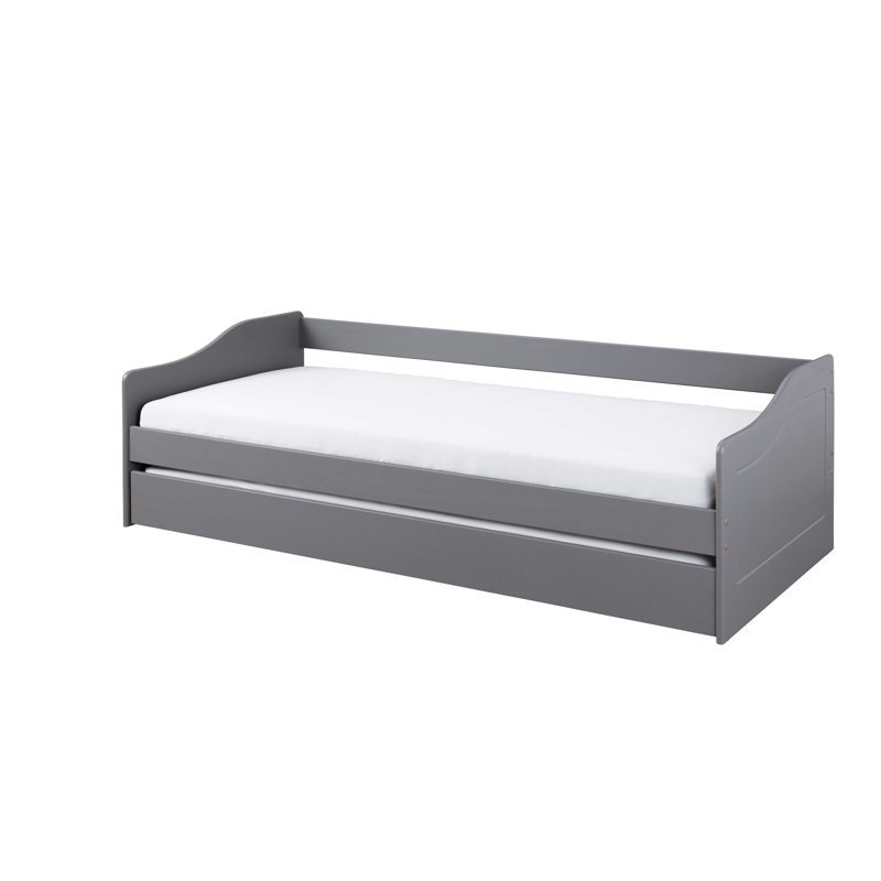 Children's bed Sanah - including slatted frame, Grey, 90 x 200 cm