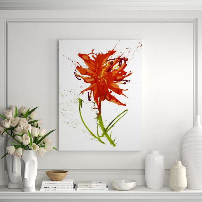 Gestural Florals VII Print by Paul Ngo, 40" H x 30" W, Glass Coat