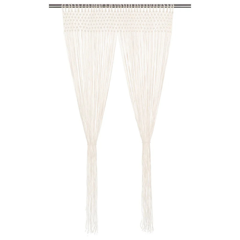 Kaci Sheer Curtain Single Panel, Cream