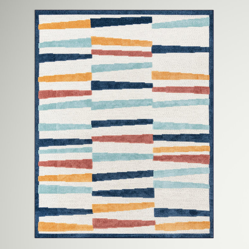 Berberia Geometric Indoor / Outdoor Rug, Rectangle 7' x 10'