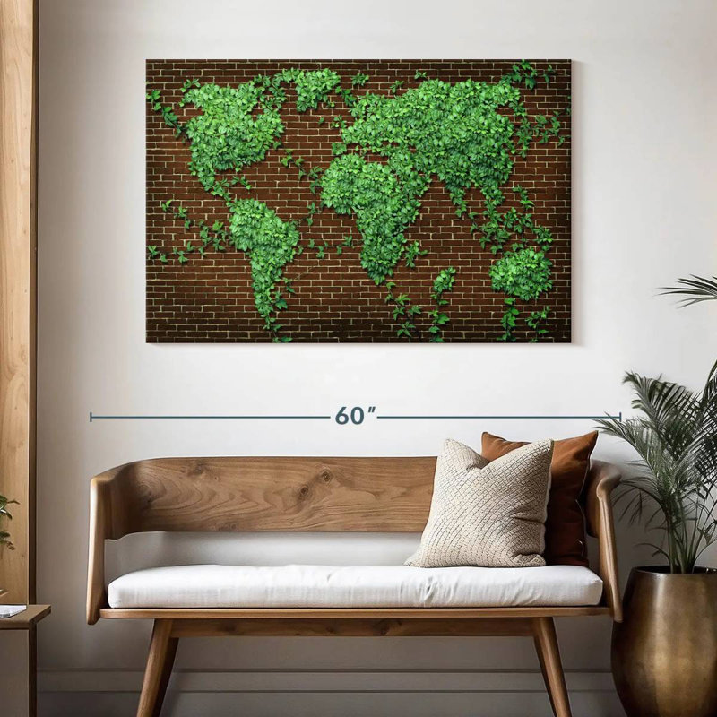 Carte du monde Aliaz Evergreen, H 32 po x l 48 po