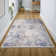 Sorbus Area Rug, Machine Washable, Non-Slip, Low Pile Indoor Carpet with Rubber Backing - Blue (Drift)