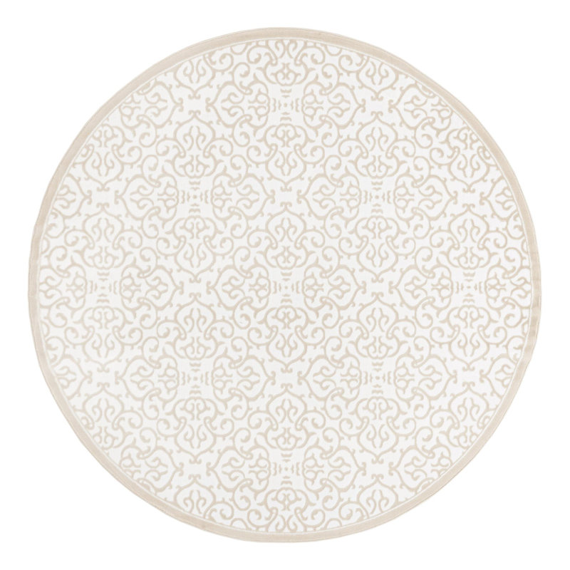 Anah Damask Indoor Rug, Round 7'10"