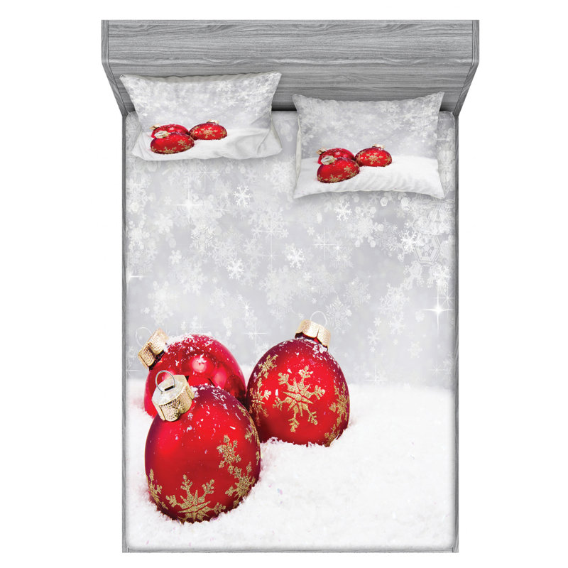 Microfiber Sheet Set, Queen Sheet Set with Fitted Sheet