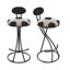 Tabourets de bar modernes rembourrés en forme de S (ensemble de 2)-31965174