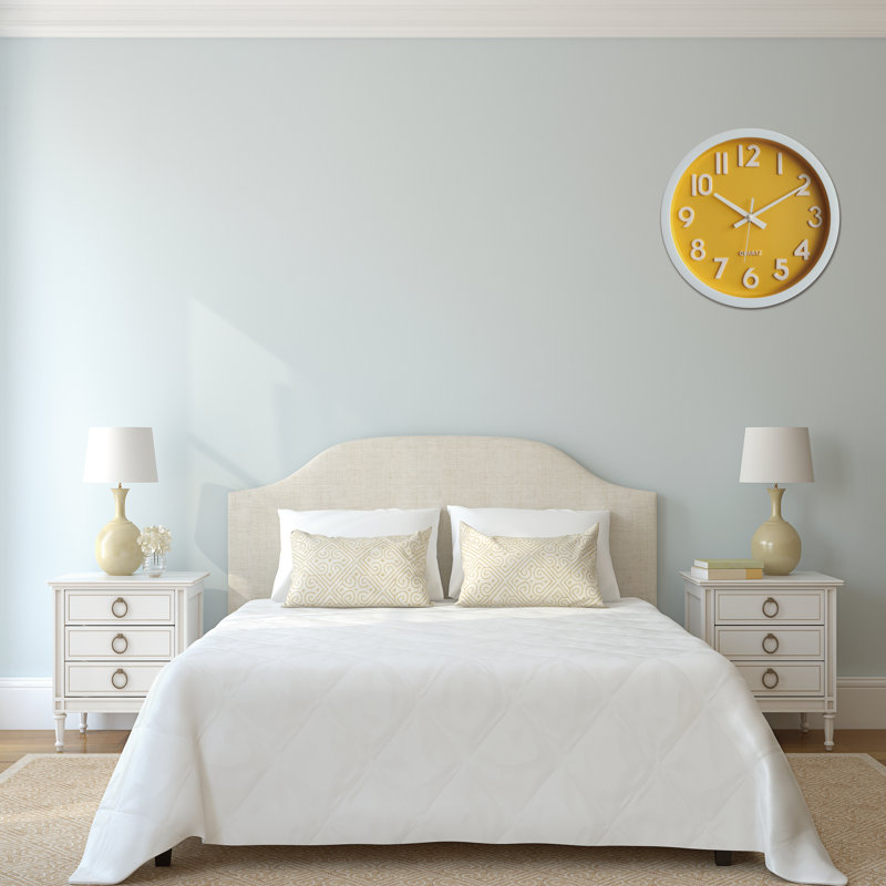 Horloge murale 10 po Hachi, Jaune/blanc