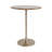 Modern Glam Metal And Marble Accent Table With Sleek Round Top And Textured Pedestal Base-1597082207