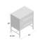 Sophia 2 Drawer Rattan Nightstand-284256840