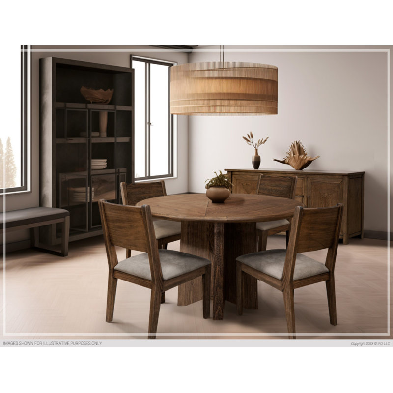 Evelio Round Solid Wood Dining Table