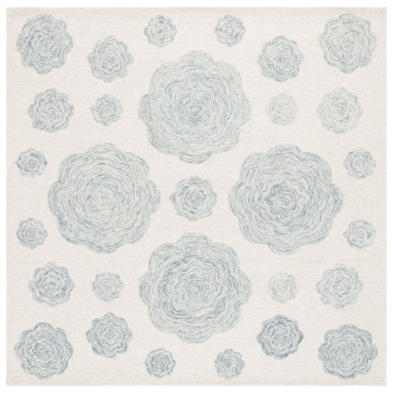 Tapis Jardin Ivoire / gris 756, Carré 6 pi