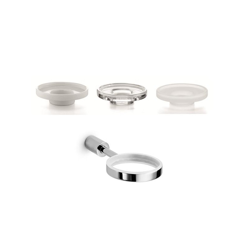 Picola Soap Dish, Frosted Glass