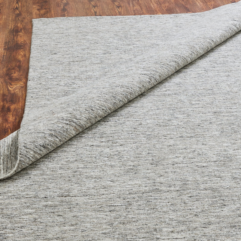 Izack Hand Loomed Area Rug in Gray, Rectangle 6' x 9'