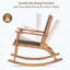 Ensemble de 2 chaises berçantes en bois d'acacia et en osier-387504131