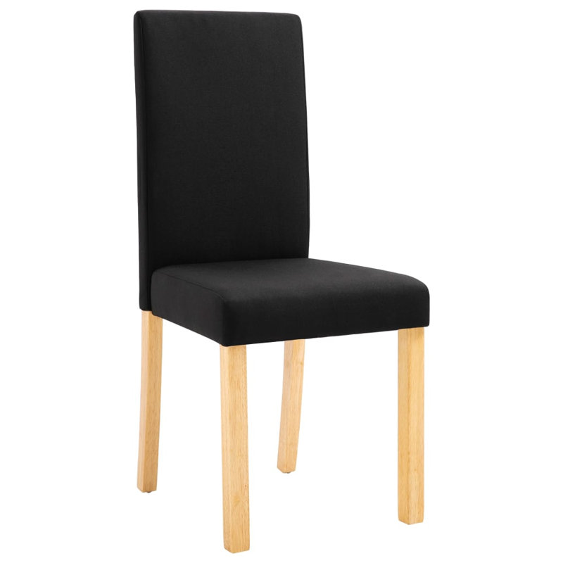 Biniam 46cm H Fabric Upholstered Side Chair in Black