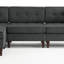 4 - Piece Upholstered Tufted Corduroy Modular Corner Sofa with Pillow Back and Removable Flip-Tray Top Storage Ottoman -1561752580